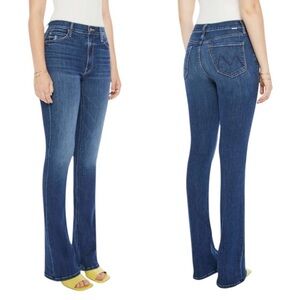 MOTHER High Waisted Runaway Skinny Flare Jeans SIZE 27 Teaming Up Stretch Denim